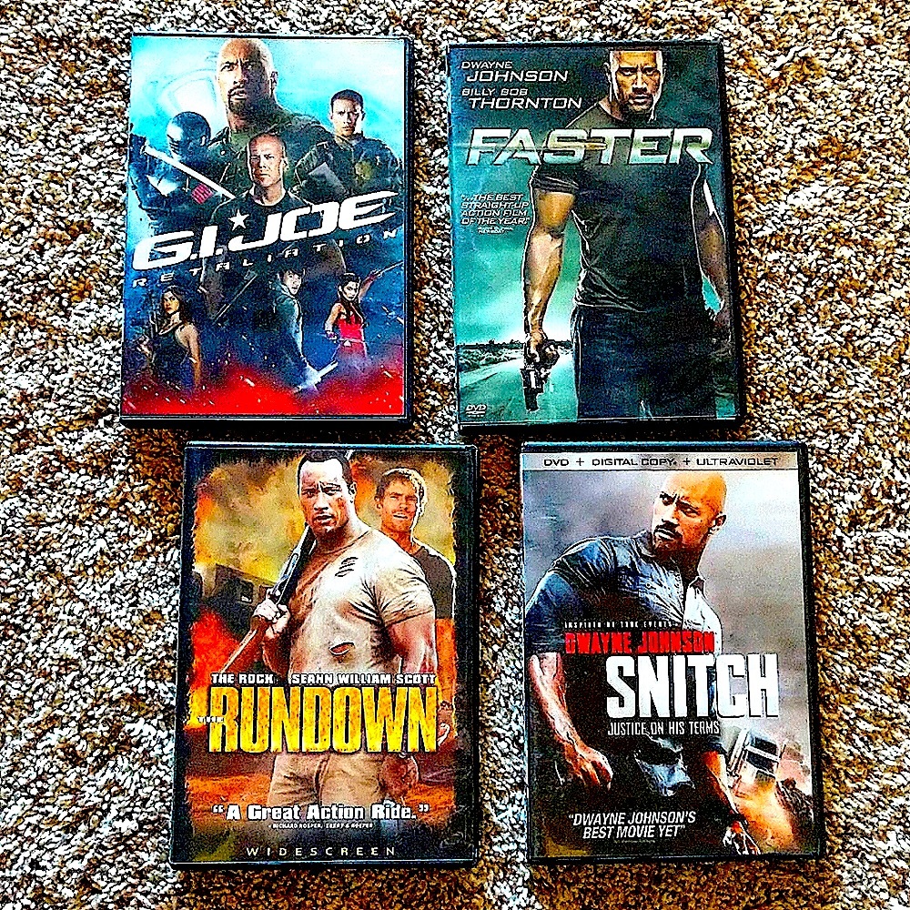 The Rock...Dwayne Johnson DVD action movie bundle.